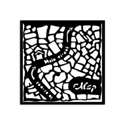 Plantilla de stencil Mapa Art of Travelling Stamperia 12x12cm