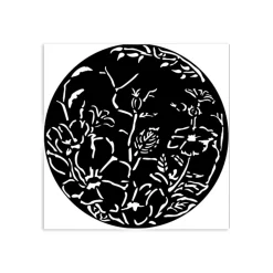 Plantilla de stencil Marco redondo con flores Best Sellers Stamperia 12x12cm