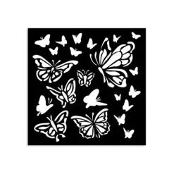Plantilla de stencil Mariposas House of Roses Stamperia 12x12cm