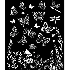 Plantilla de stencil Mariposas Lavender Stamperia