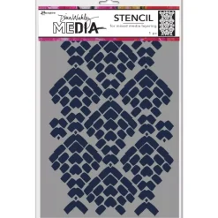 Plantilla de Stencil Mosaic Cobblestone Dina Wakley Media Ranger