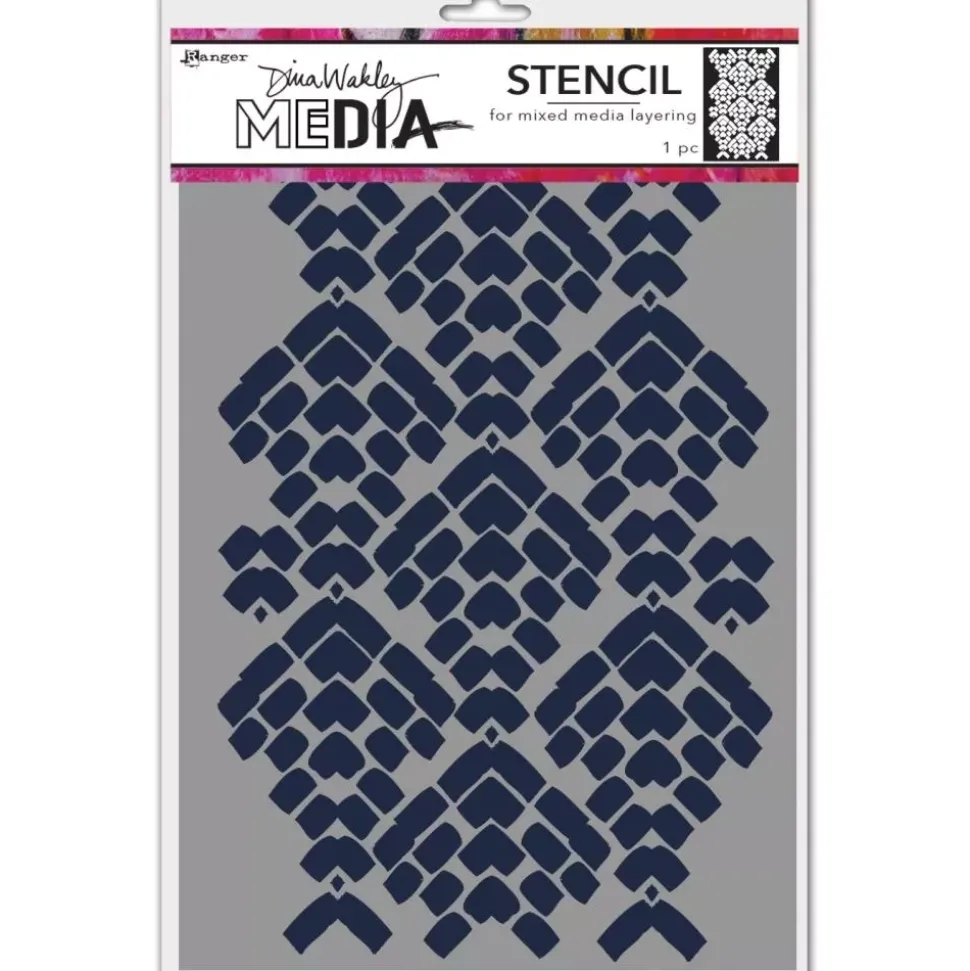 Plantilla de Stencil Mosaic Cobblestone Dina Wakley Media Ranger