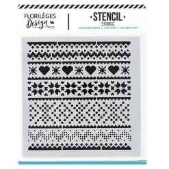 Plantilla de stencil Motivos invernales Florileges Design