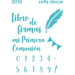 Plantilla de stencil Motivos Comunión Artis Decor 15x20cm