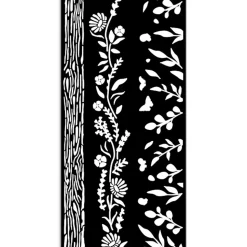 Plantilla de Stencil Naturaleza Welcome Home Create Happiness Stamperia 12x25cm