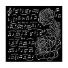 Plantilla de Stencil Notas Musicales Precious Stamperia 18x18cm