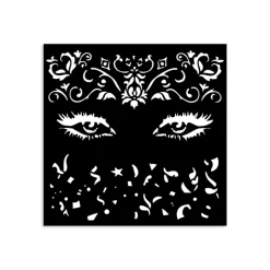 Plantilla de stencil Ojos Masquerade Stamperia 12x12cm
