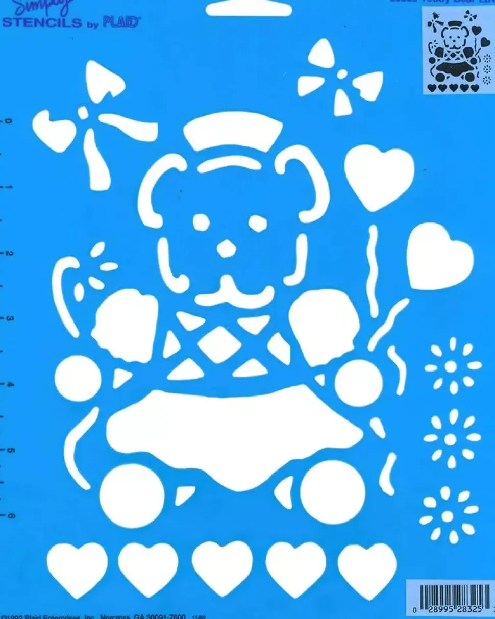 Plantilla de stencil Osito Luv 25,5x21,5cm