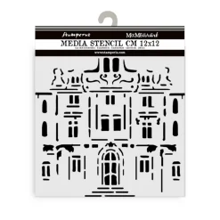 Plantilla de stencil Palacio Art of Travelling Stamperia 12x12cm