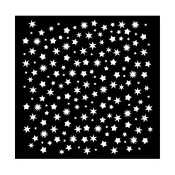 Plantilla de Stencil Patrón de estrellas All You Need For Christmas Stamperia 18x18cm