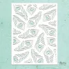Plantilla de Stencil Peacock Feathers Mintay 15x20cm