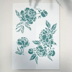 Plantilla de Stencil Peony Passion Fabrika Decoru 15x20cm