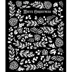 Plantilla de stencil Piñas The Owl's House Stamperia 20x25cm