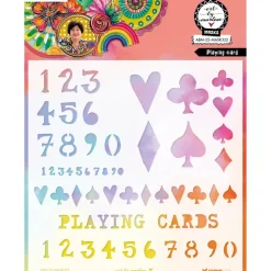 Plantilla de stencil Playing Card Art By Marlene Studio Light