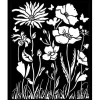 Plantilla de Stencil Poppy and Flower Atelier des Arts Stamperia 20x25cm