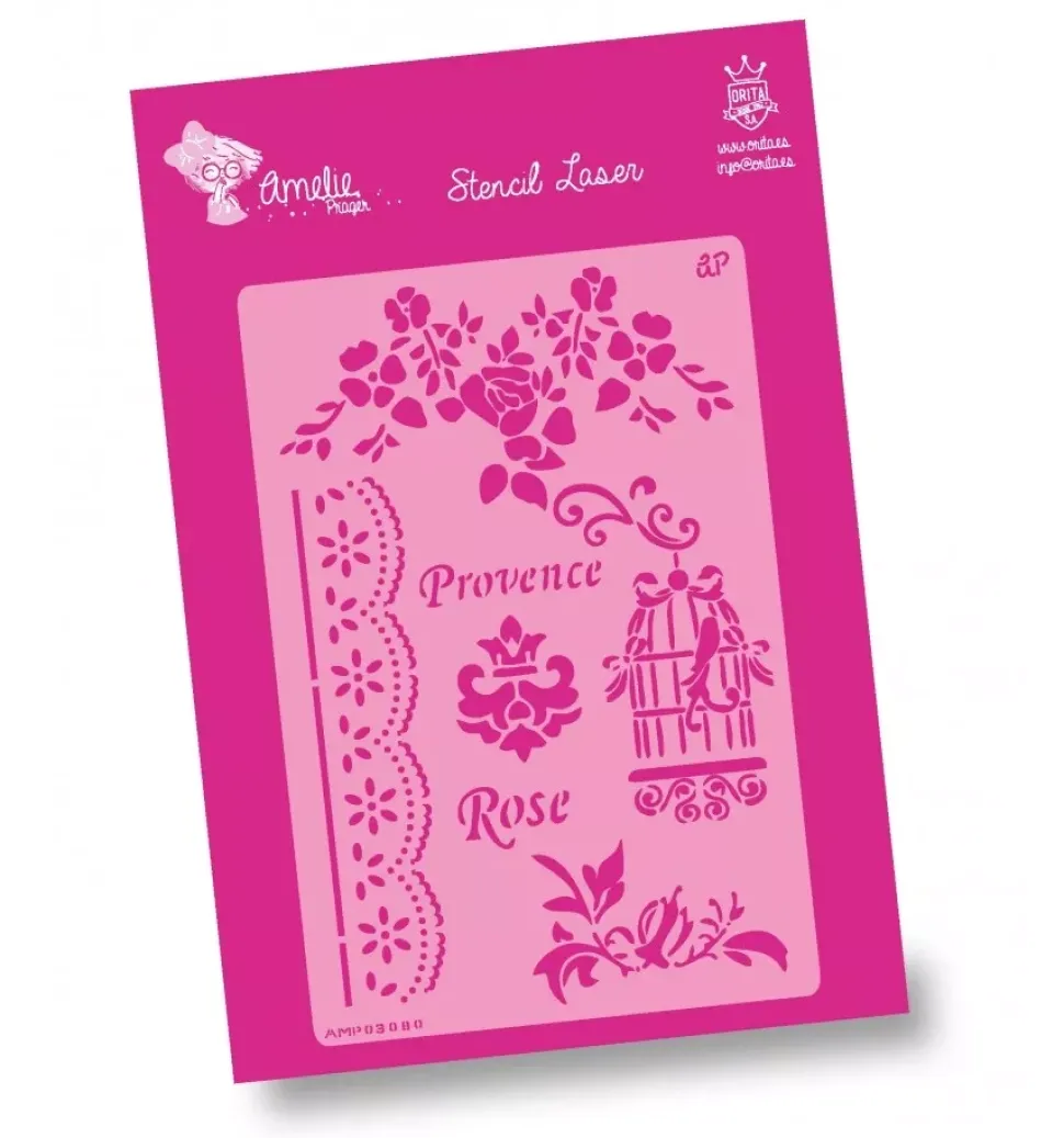 Plantilla de stencil Provence Rose 20x30cm