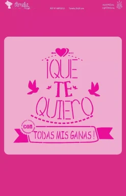 Plantilla de stencil Que te quiero 20x20cm