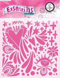 Plantilla De Stencil Quirky love Essentials 20x20cm Studio Light