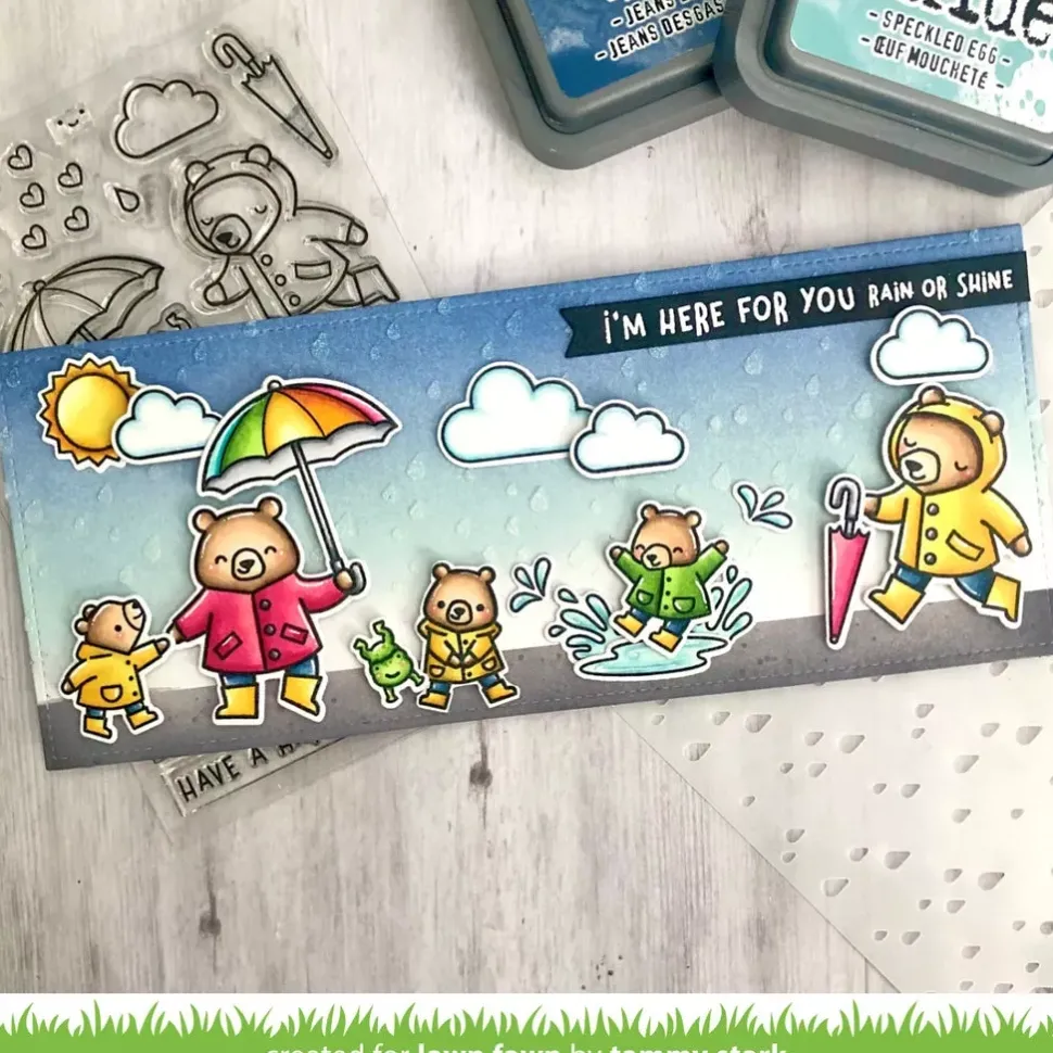 Plantilla de Stencil Rainy Sky Lawn Fawn