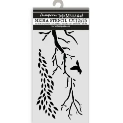 Plantilla de stencil Ramas Dewdrops Stamperia 12x25cm