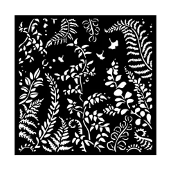 Plantilla de stencil Ramas de Hojas Romantic Woodland Stamperia 18x18cm