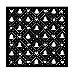 Plantilla de stencil Árboles de Navidad Romantic Candy Christmas Stamperia 18x18cm