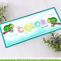 Plantilla de Stencil Slimline Cloudy Lawn Fawn 15x15cm