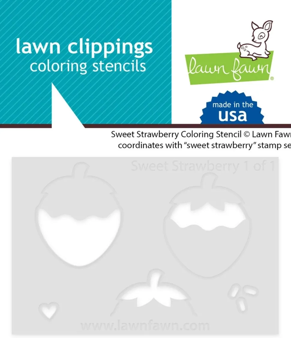 Plantilla de stencil Sweet Strawberry Lawn Fawn
