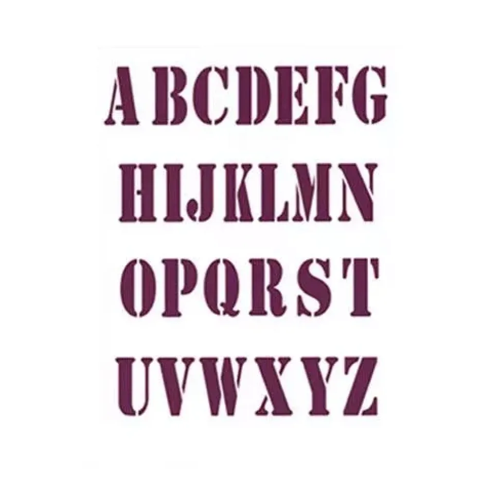 Plantilla de Stencil T-3062 Abecedario 21x30cm Dayka