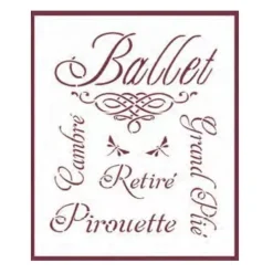 Plantilla de Stencil T-3095 Ballet 21x30cm Dayka
