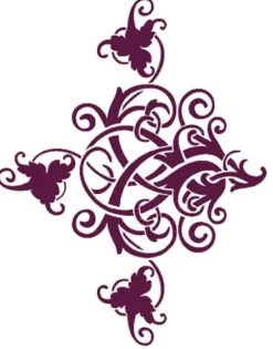 Plantilla de Stencil T-3030 Brocado simétrico 21x30cm Dayka