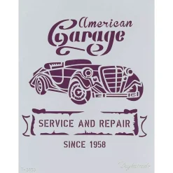Plantilla de Stencil T-3153 Coche Garage 21x30cm Dayka