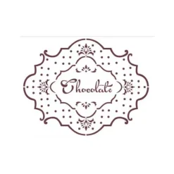 Plantilla de Stencil T-3132 Etiqueta chocolate 21x30cm Dayka