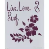 Plantilla de Stencil T-3164 Flores Surf 21x30cm