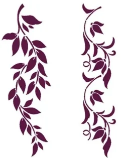 Plantilla de Stencil T-3052 Frisos vegetales 21x30cm Dayka
