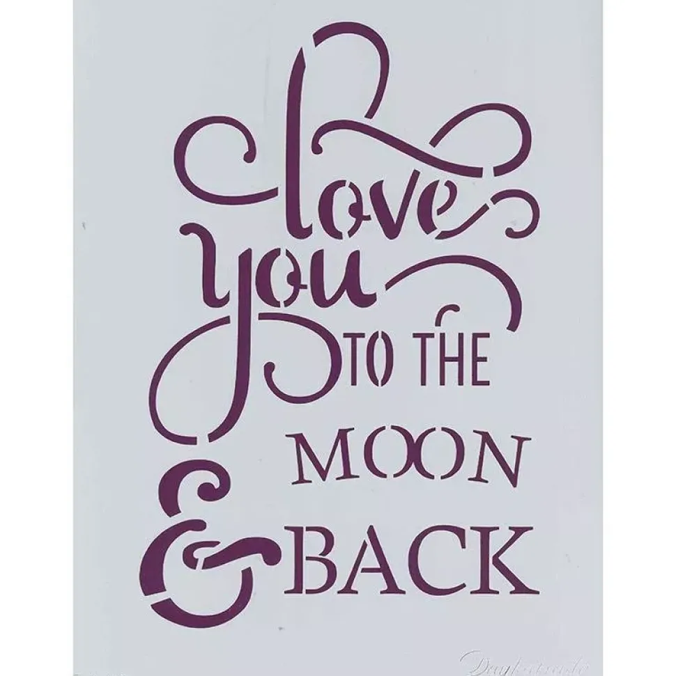 Plantilla de Stencil T-3142 LOVE YOU 21x30cm Dayka