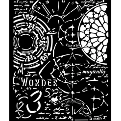 Plantilla de stencil Textura Gótica Master of Magic Stamperia 20x25cm