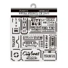 Plantilla de stencil Tickets Art of Travelling Stamperia 12x12cm