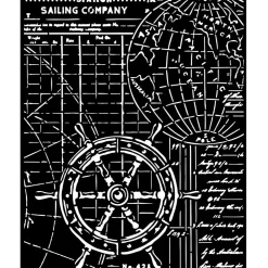 Plantilla de stencil Timón Songs Of The Sea Stamperia 20x25cm