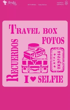 Plantilla de stencil Travel Box 20x20cm