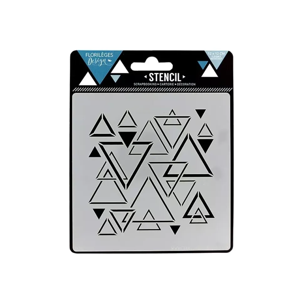Plantilla de stencil Triángulos mixtos Florileges Design
