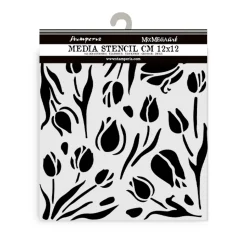 Plantilla de stencil Tulipanes Art of Travelling Stamperia 12x12cm