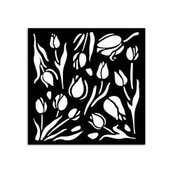 Plantilla de stencil Tulipanes Art of Travelling Stamperia 12x12cm