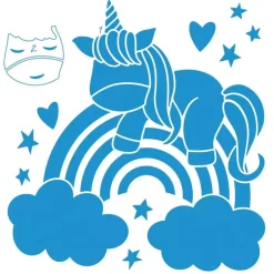 Plantilla de Stencil Unicornio STA-140 14x14cm Decoman