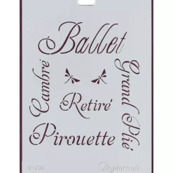 Plantilla de Stencil V-230 Ballet 15x21cm Dayka