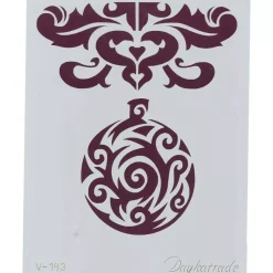 Plantilla de Stencil V-193 Bola de Navidad 15x21cm Dayka