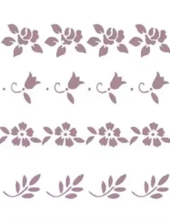 Plantilla de Stencil V-153 Cenefas floral 15x21cm Dayka