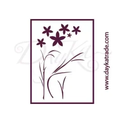 Plantilla de Stencil V-294 Flores 15x21cm Dayka