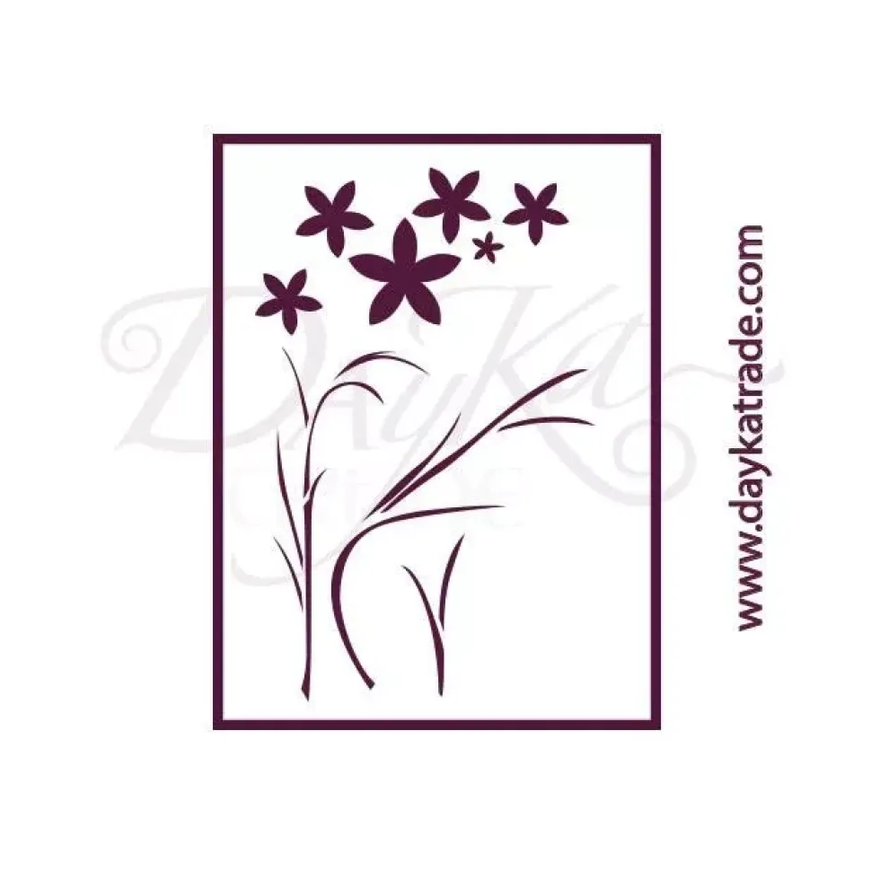 Plantilla de Stencil V-294 Flores 15x21cm Dayka
