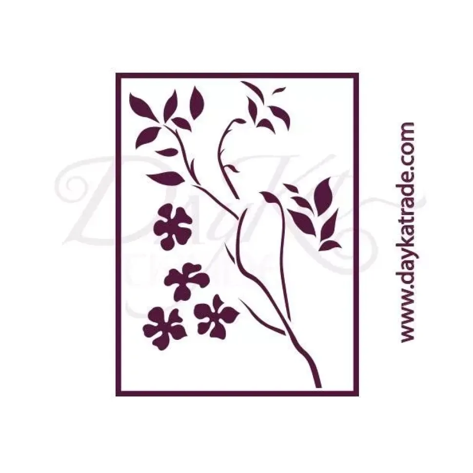 Plantilla de Stencil V-295 Flores 15x21cm Dayka